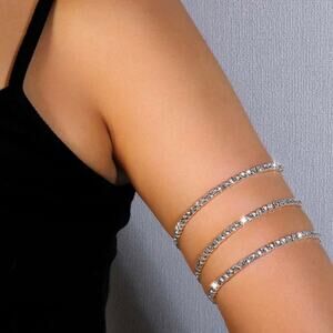 Rhinestone Arm Bracelet Armlet Body Jewelry Adjustable Arm Wrap